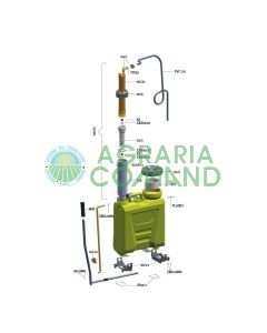 Despiece bomba volpi 12 15 litros bombeo latón