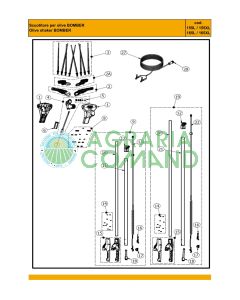 Lista de recambios originales para el sacudidor de aceitunas BOMBER Volpi 155 y 165
