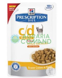 HILL'S PRESCRIPTION DIET C/D FELINE WET SOBRES GR.85 HILL'S PRESCRIPTION DIET C/D FELINE WET SOBRES GR.85