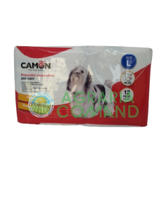 Paquete de pañales tipo braguita para perros, talla L