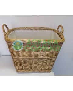 Cesta de mimbre con forro Cesta de mimbre con forro