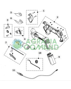 Despiece de los recambios de las tijeras Volpi KV220-PV220