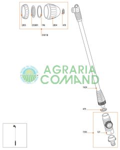 Despiece de las piezas de recambio de la lanza Claber 8922