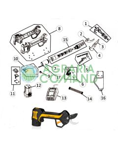 Despiece de la tijera Volpi Predator PV295