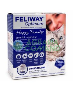 FELIWAY Optimum de Ceva para gatos: difusor eléctrico con recambio de 48 ml a base de feromonas felinas para favorecer la tranquilidad