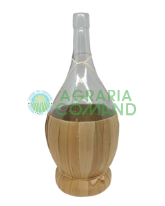 Garrafa de vidrio con revestimiento de paja