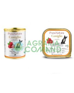 PuraNatura alimento completo para perros conejo y frambuesas