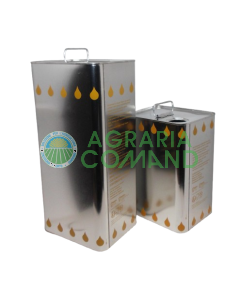 Latas de aceite plateadas