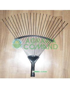 Escoba de hoja con dientes de varilla fija