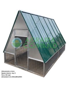 Gallinero metálico modelo Maiella