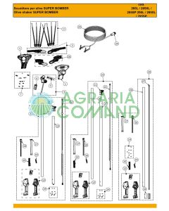 Lista de recambios para la sacudidora de aceitunas Volpi Super Bomber 285 295