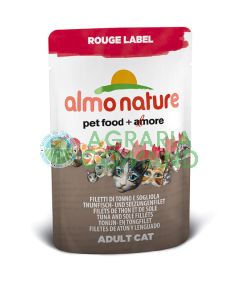 ALMO NATURE ROUGE LABEL Filete de atún y lenguado gr.55 ALMO NATURE ROUGE LABEL Filete de atún y lenguado gr.55