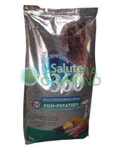 Health360 Perro pescado y patatas adulto mediano maxi Pet360 12 kg.