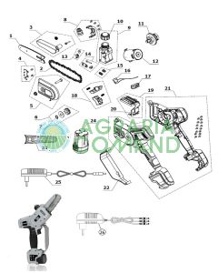 hoja de piezas de la podadora kvs5100