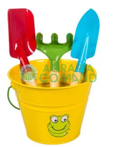 Juego de herramientas con cubo amarillo