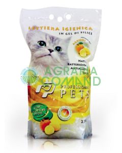 LECHO SANITARIO DE GEL DE SÍLICE CON AROMA A CÍTRICOS KG.2,5 LECHO SANITARIO DE GEL DE SÍLICE CON AROMA A CÍTRICOS KG.2,5