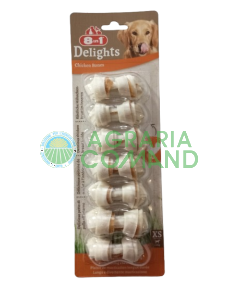 Pack de snacks para perros 8en1 Delicias Huesos de Pollo