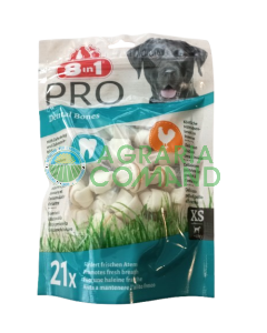 Pack de 8 en 1 Pro Dental Bones snacks para perros 21 uds.