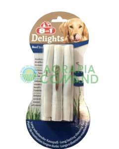 Pack de snacks para perros 8 en 1 Delights Beef Sticks