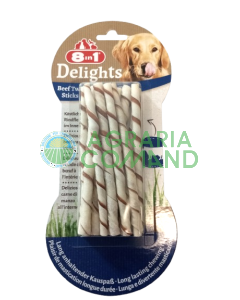 Pack de snacks para perros 8en1 Delicias Carne Palitos Retorcidos