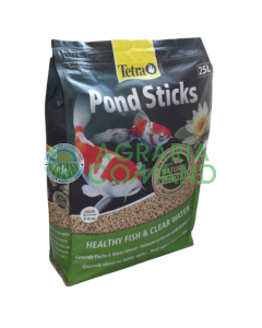 Pienso para peces de estanque Tetra Pond Sticks, 25 litros.