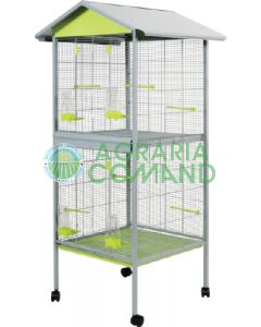 Pajarera Rouliette Duplex Zolux con tabique 78 x 74 x 175 cm.