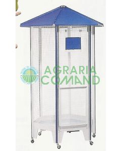 Pajarera Tabec hexagonal pintada h. cm.190 Pajarera Tabec hexagonal pintada h. cm.190