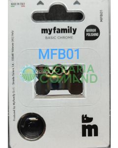 Medallón OSSO en forma de S en plata brillante