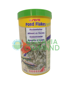 Copos Sera Pond alimento en escamas para peces 150 g