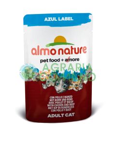 ALMO NATURE AZUL LABEL Pollo y Ternera gr.70