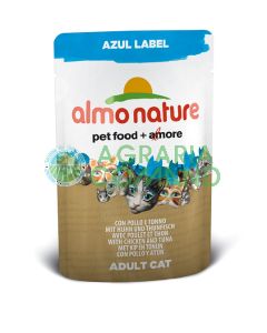 ALMO NATURE AZUL LABEL Pollo y Atún gr.70