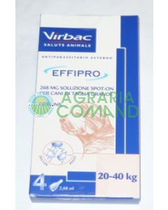 EFFIPRO SPOT ON 20- 40 KG.  4 PIPETAS