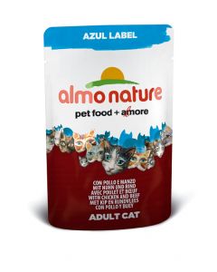 ALMO NATURE AZUL LABEL Pollo y Ternera gr.70