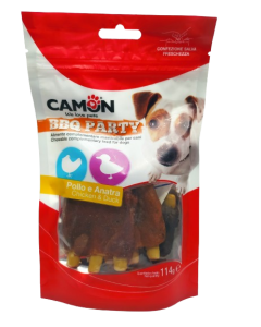 Camon BBQ Party Pollo y Pato snack para perros 114 g.