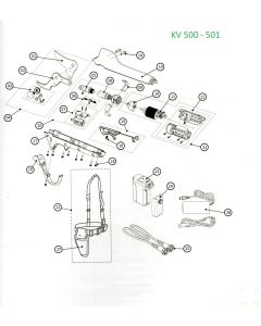 Despiece recambios tijeras KV500 - KV501