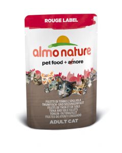 ALMO NATURE ROUGE LABEL Filete de atún y lenguado gr.55
