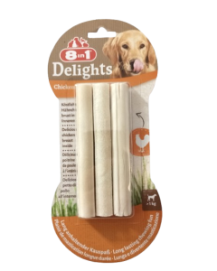 Pack de snacks para perros 8en1 Delicias Palitos de Pollo