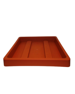 Plato Corfù 31x 31 terracota Plastecnic