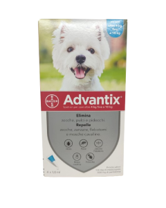 Advantix spot en perros de hasta 10 kg