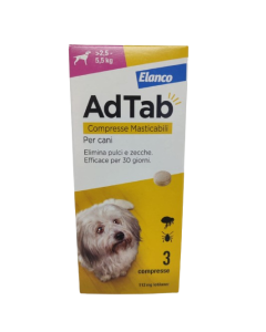 ADTAB perros 2,5-5,5 kg - Comprimidos masticables