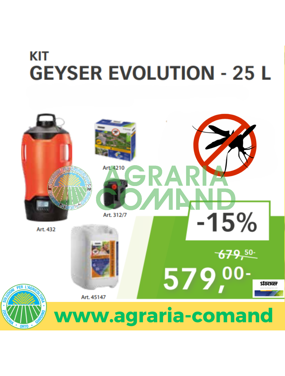 géiser evolution kit 25 L Stocker mosquito stop géiser evolution kit 25 L Stocker mosquito stop