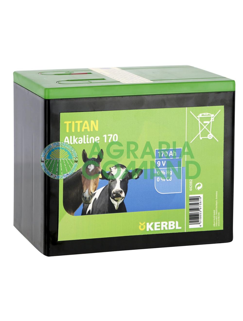 Batería alcalina Kerbl de 170 Ah y 9 voltios