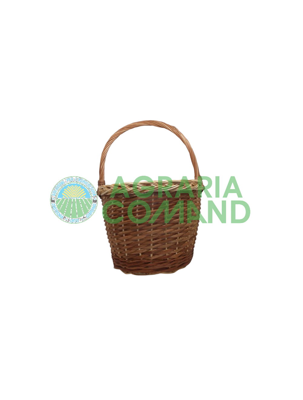 Cesta de mimbre redonda