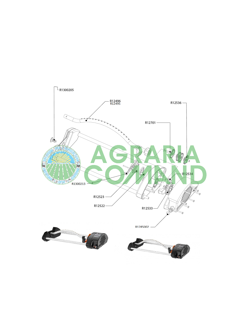 Piezas de repuesto para aspersores oscilantes