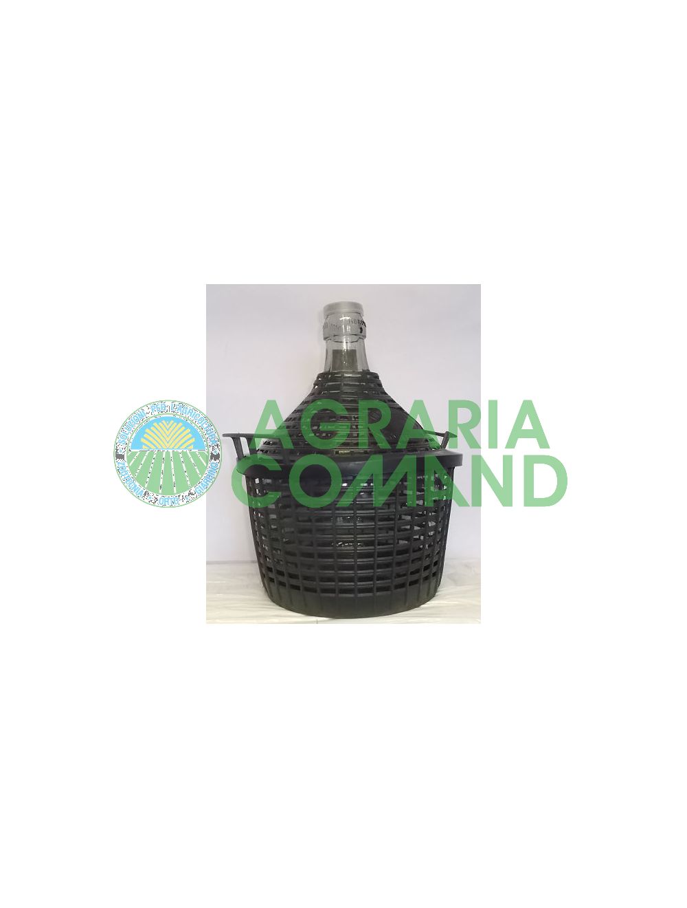 Damajuana de vidrio con cesta de plástico Damajuana de vidrio con cesta de plástico