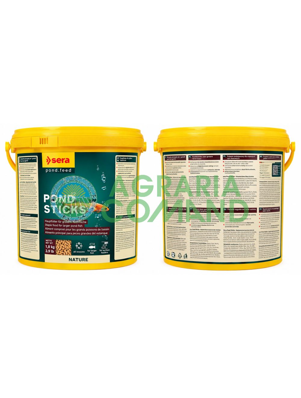 Sera Pond Sticks 10 litros, 1,8 kg: pienso en barritas flotantes para peces de estanque y carpas koi