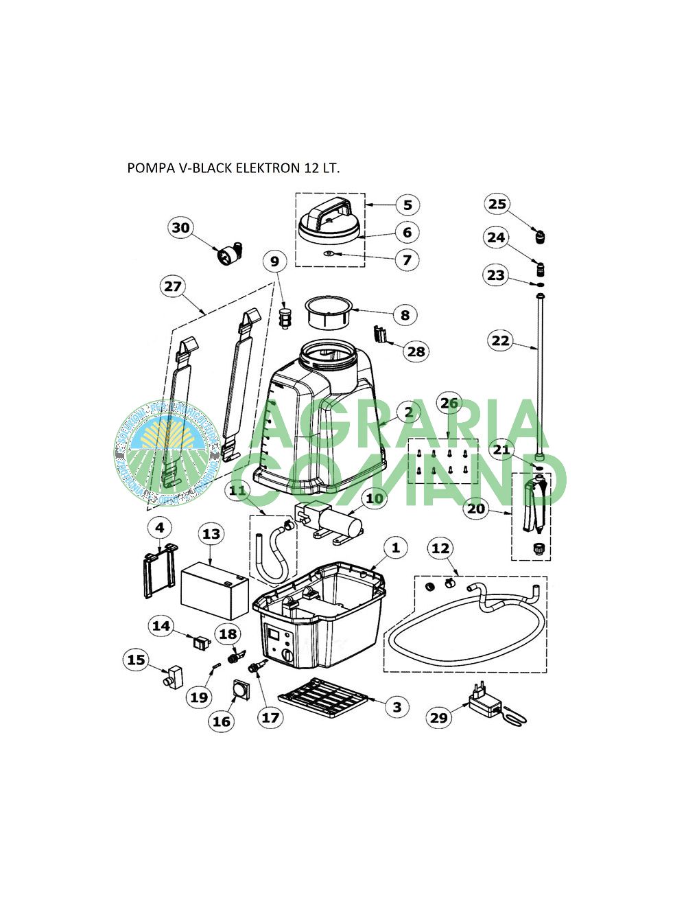 Despiece de piezas de recambio