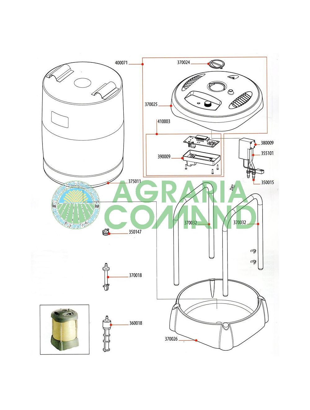 Recambios Claber Aqualux 8062