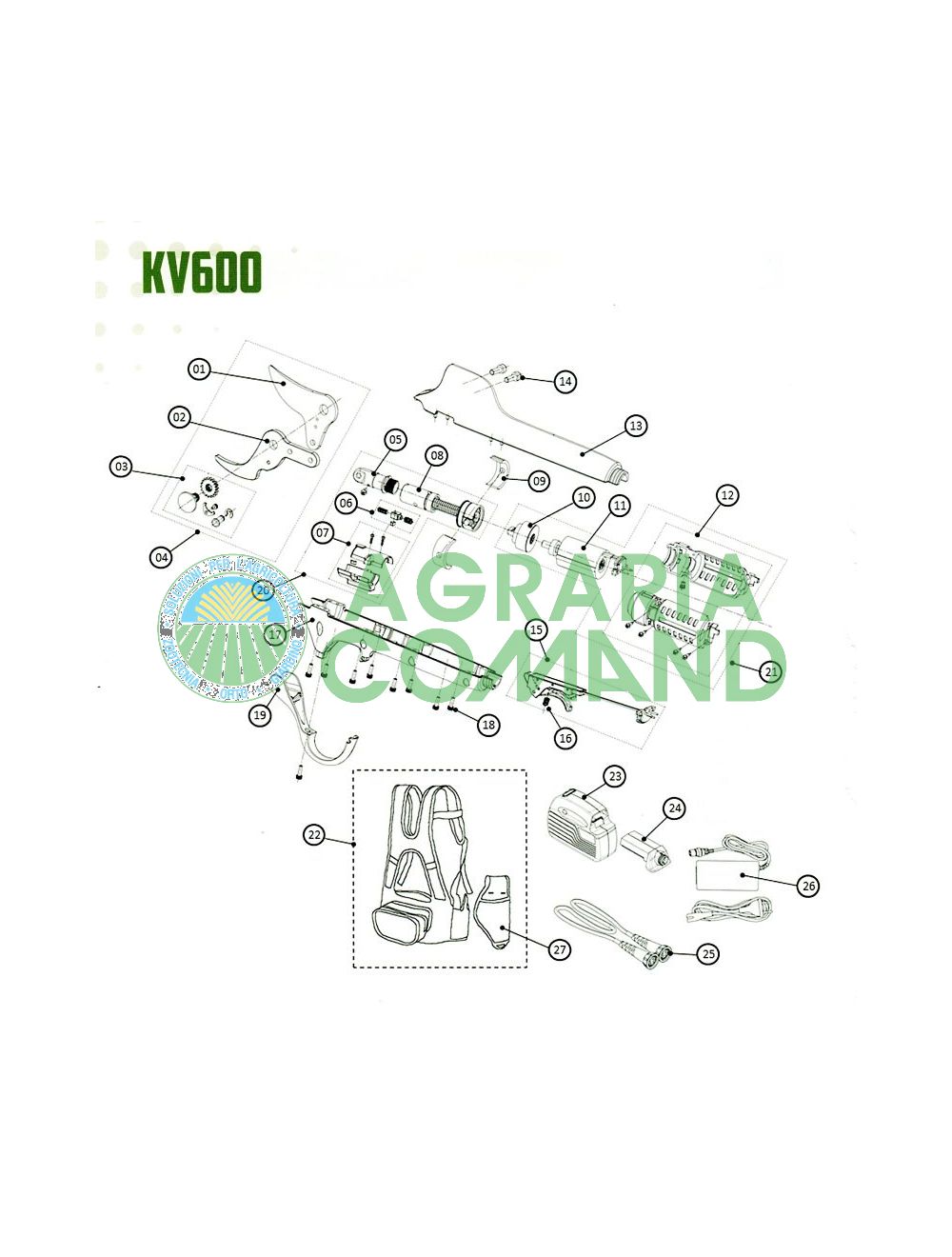 Despiece de piezas de recambio