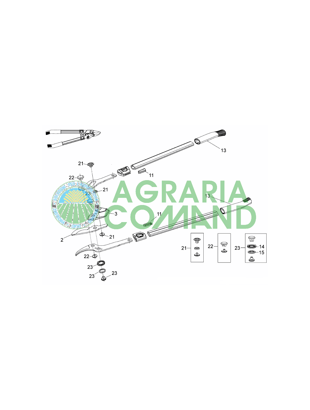 Despiece de las piezas de recambio de la serie Power Cut RR